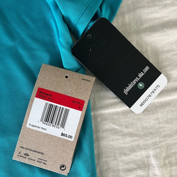 Charlotte Hornets Teal Polo Shirt NWT Large Women’s - Picture 5 of 8